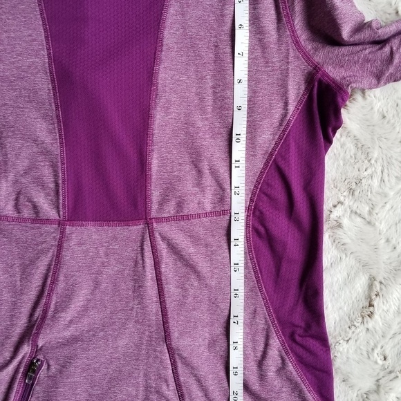 Champion Purple Quarter Zip High Collar Size L - Picture 7 of 8